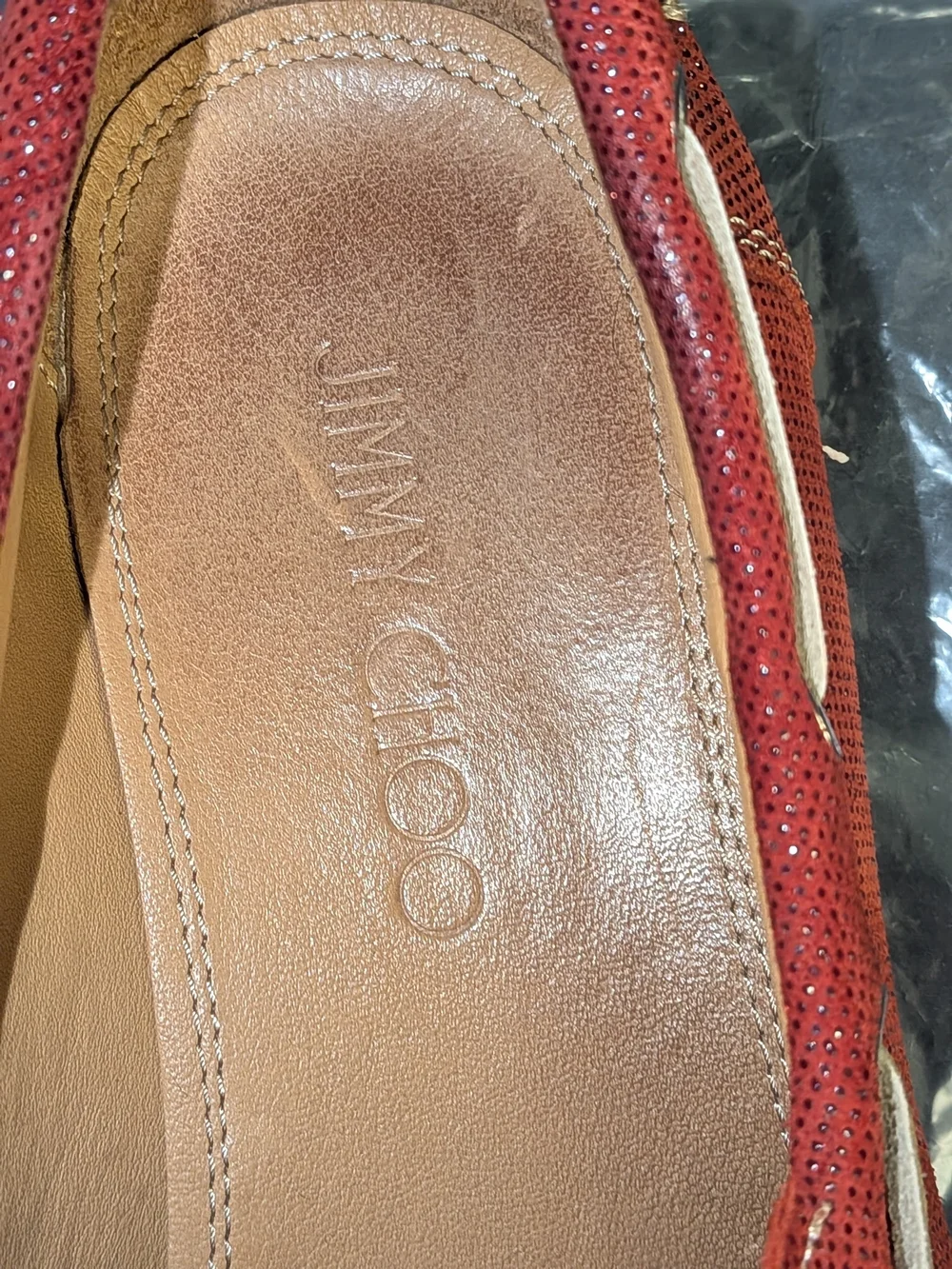 Jimmy Choo Red Men’s Slip-On Boat Shoes